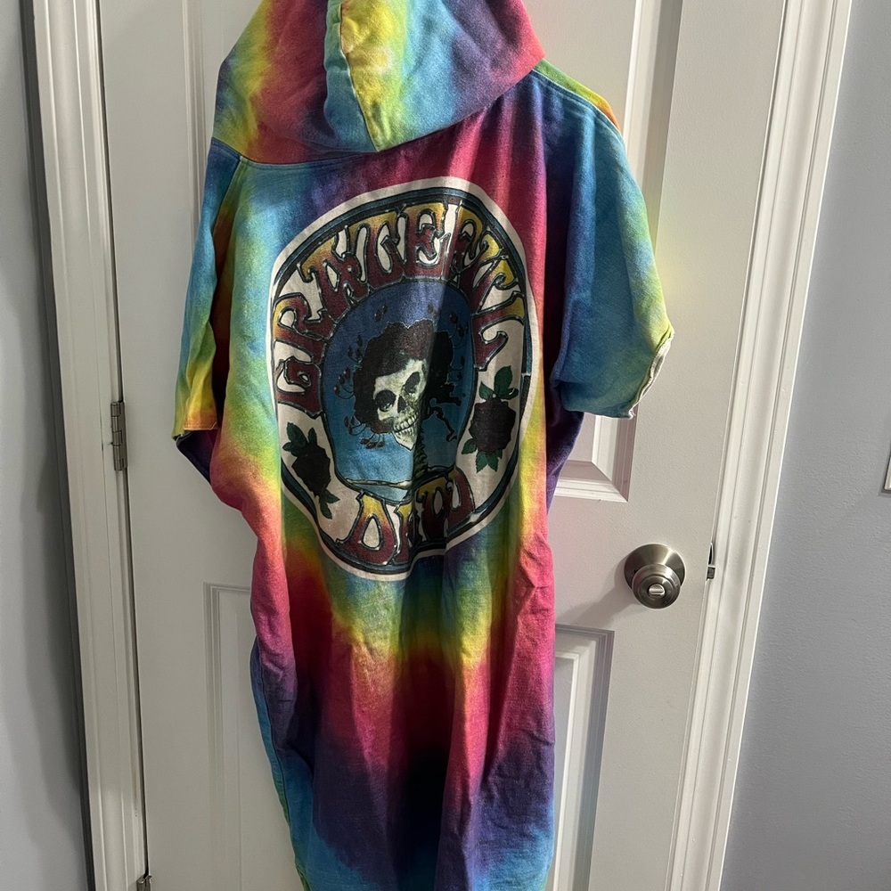Slowtide Tie-Dye Grateful Dead Hooded Poncho - Picture 2 of 4